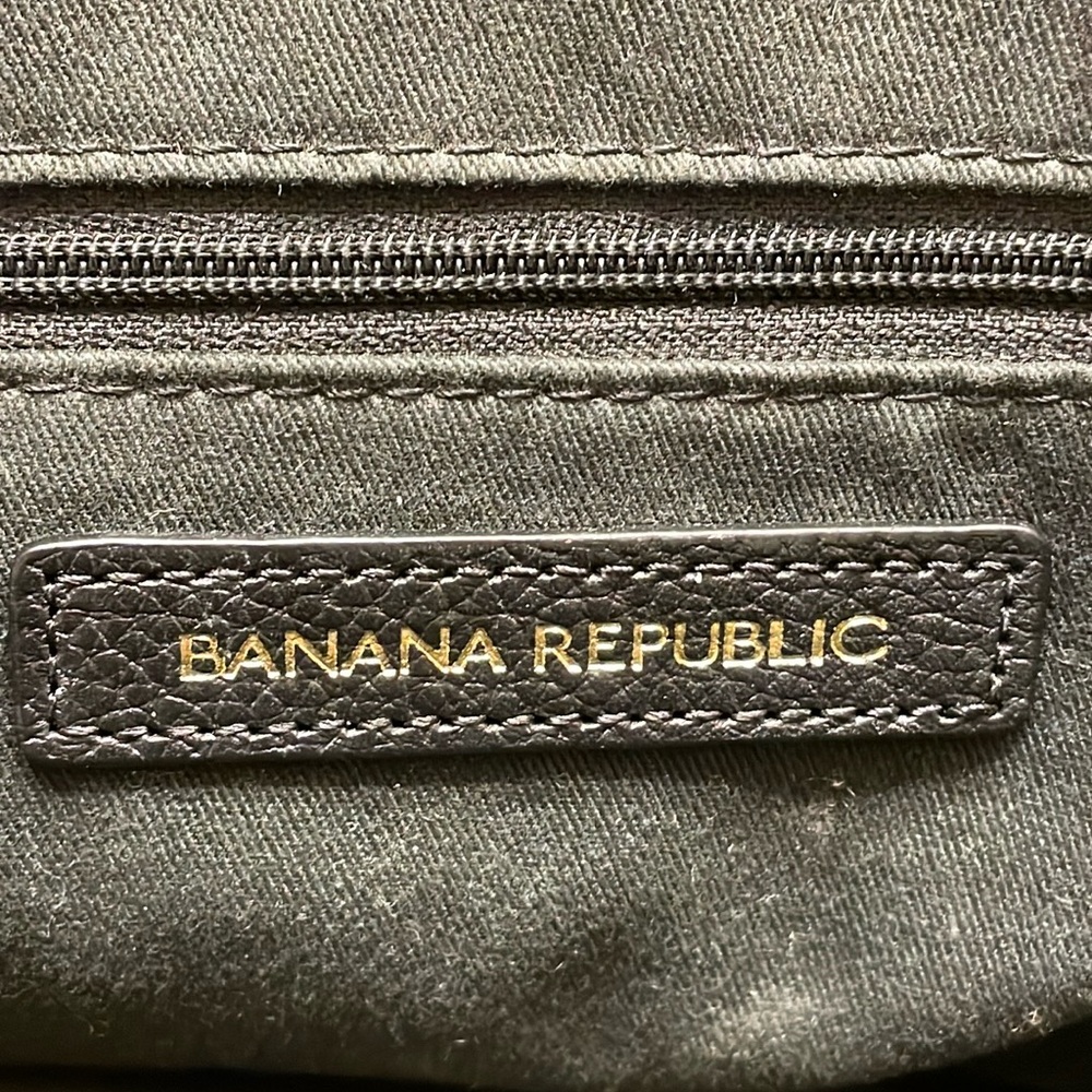 Banana Republic Black Pebbled Leather Satchel and Crossbody - Picture 7 of 7
